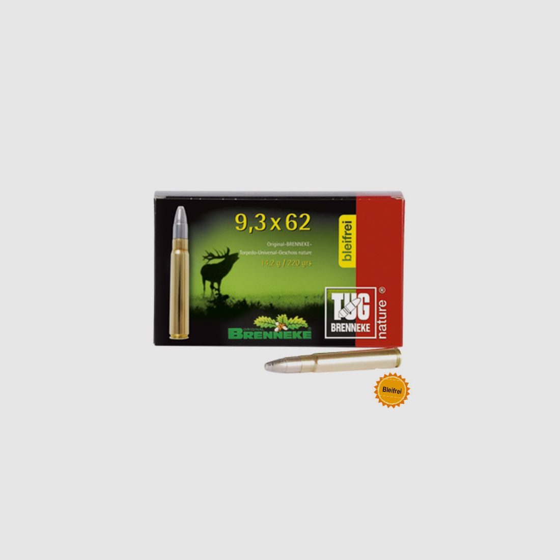 Brenneke 9,3x62 220GR TUG nature+ 20 patronen