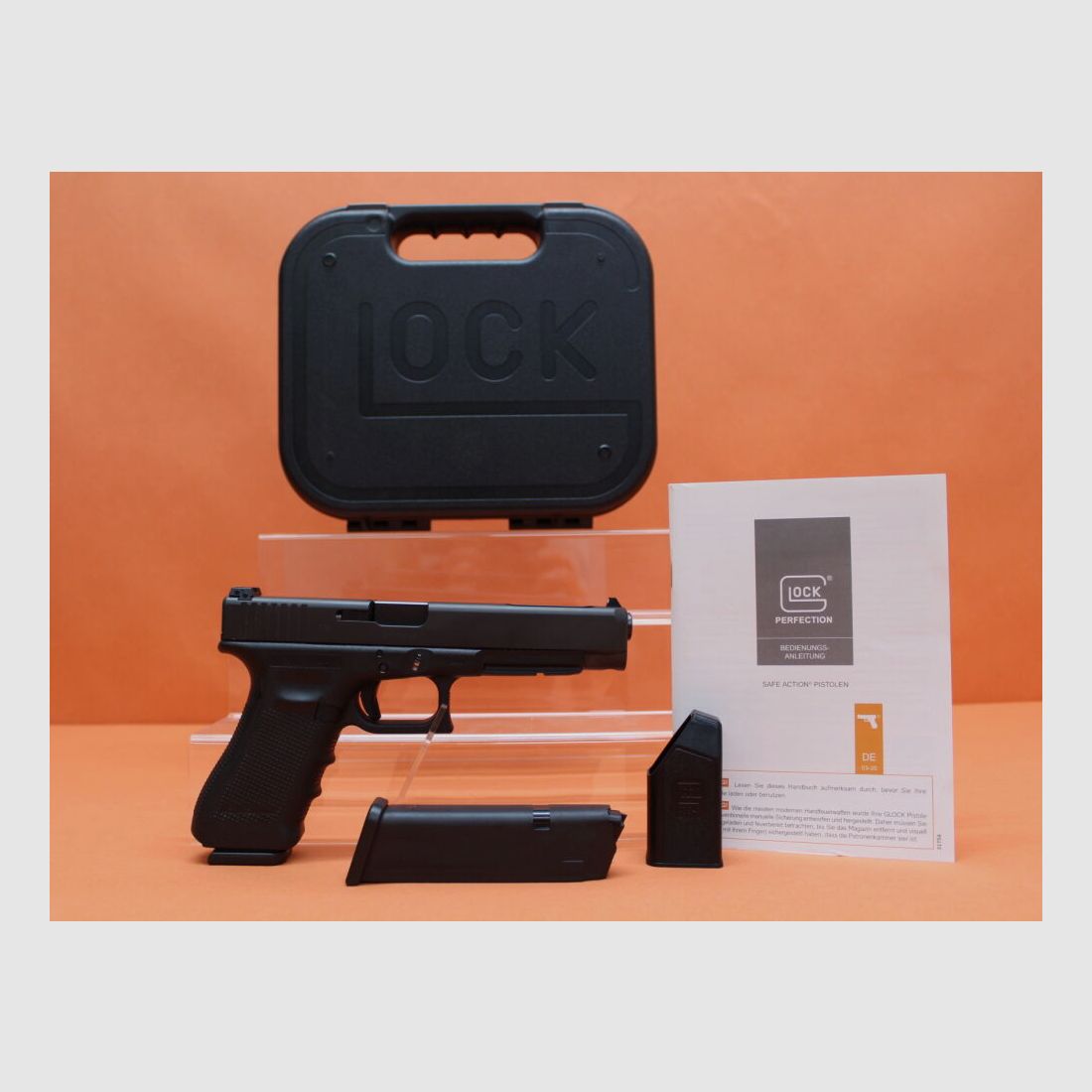 Glock	 Ha.Pistole 9mmLuger Glock34 Gen4 (ADJ) 135mm Lauf/ Reservemagazin (9mmPara/9x19)
