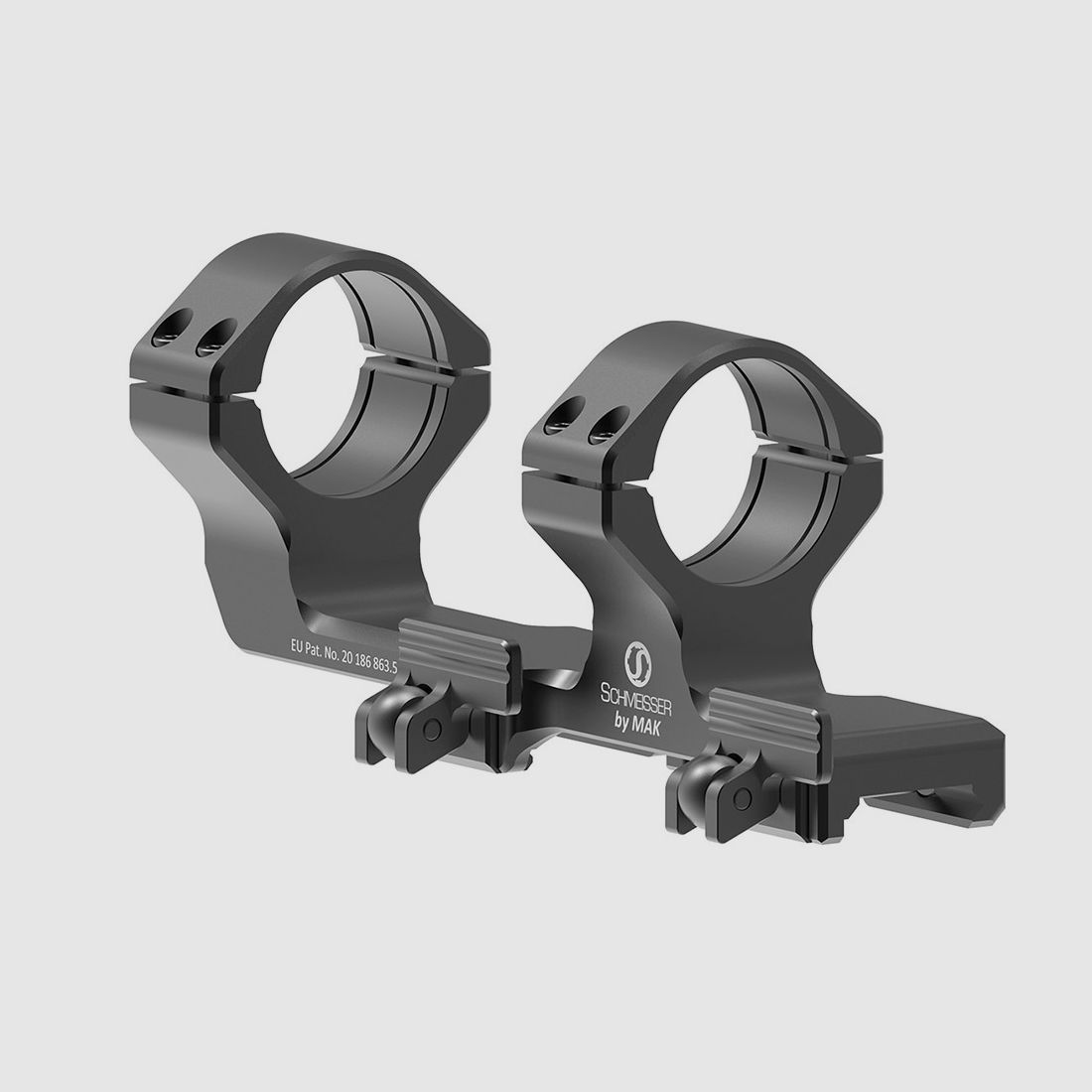 Zielfernrohr Falke 1-6X24 TAC Mil Dot Absehen 30 mm Tubus mit gekrĂ¶pfter Schmeisser QSM Monoblock Montage fĂĽr Weaver- Picatinnyschienen