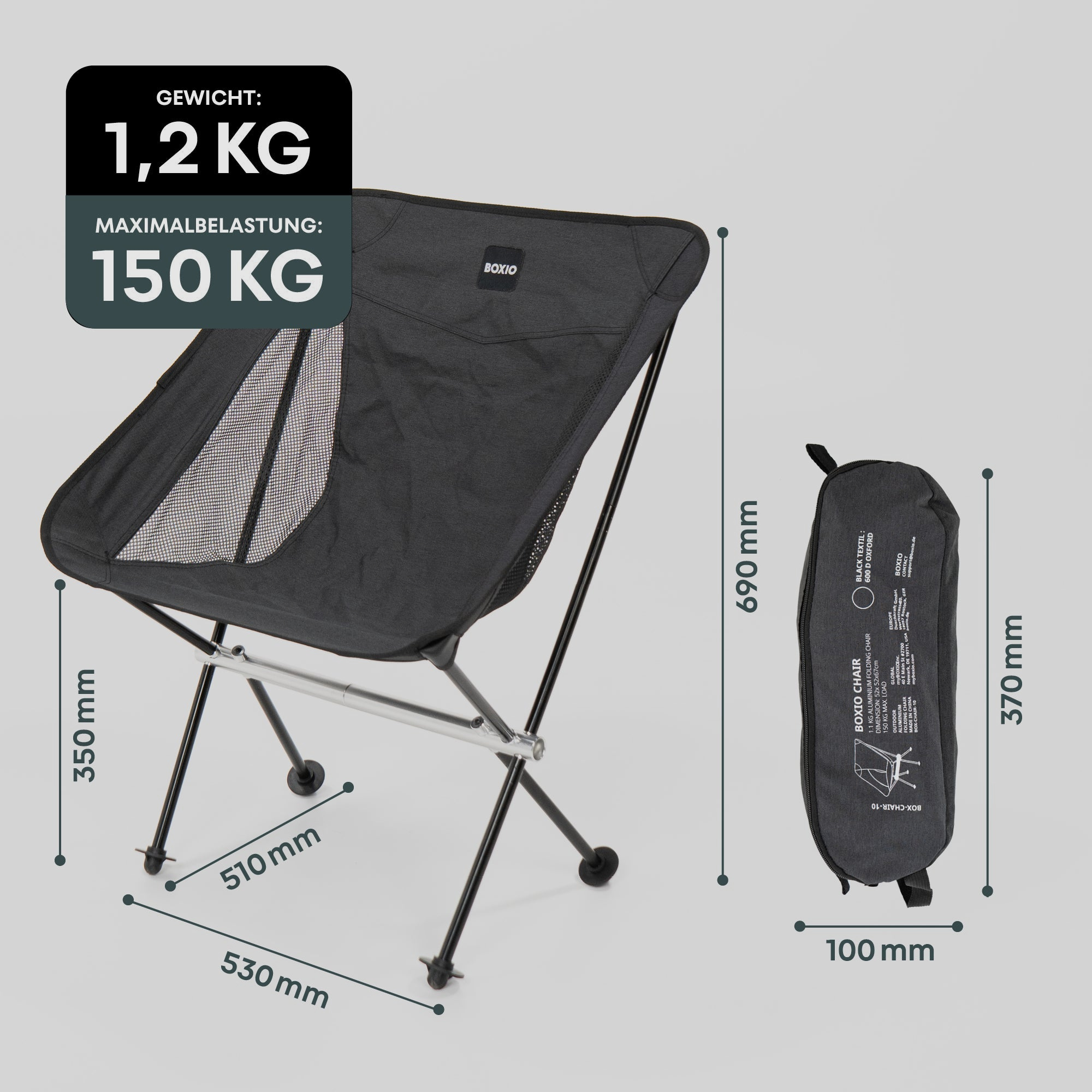 BOXIO CHAIR I ultralichte campingstoel
