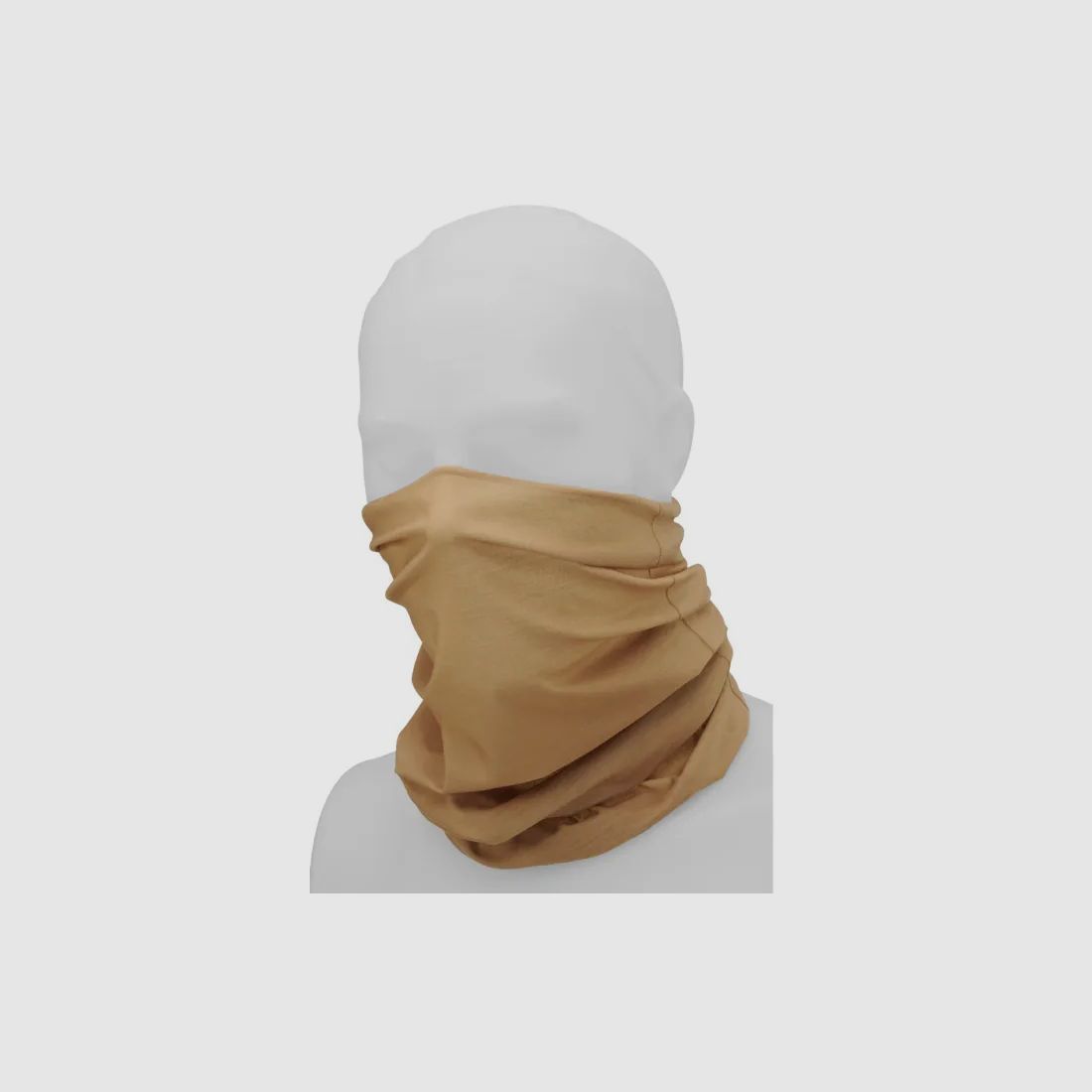 Multifunctional cloth (tube scarf) for head, face, neck - One size - Camel / Beige