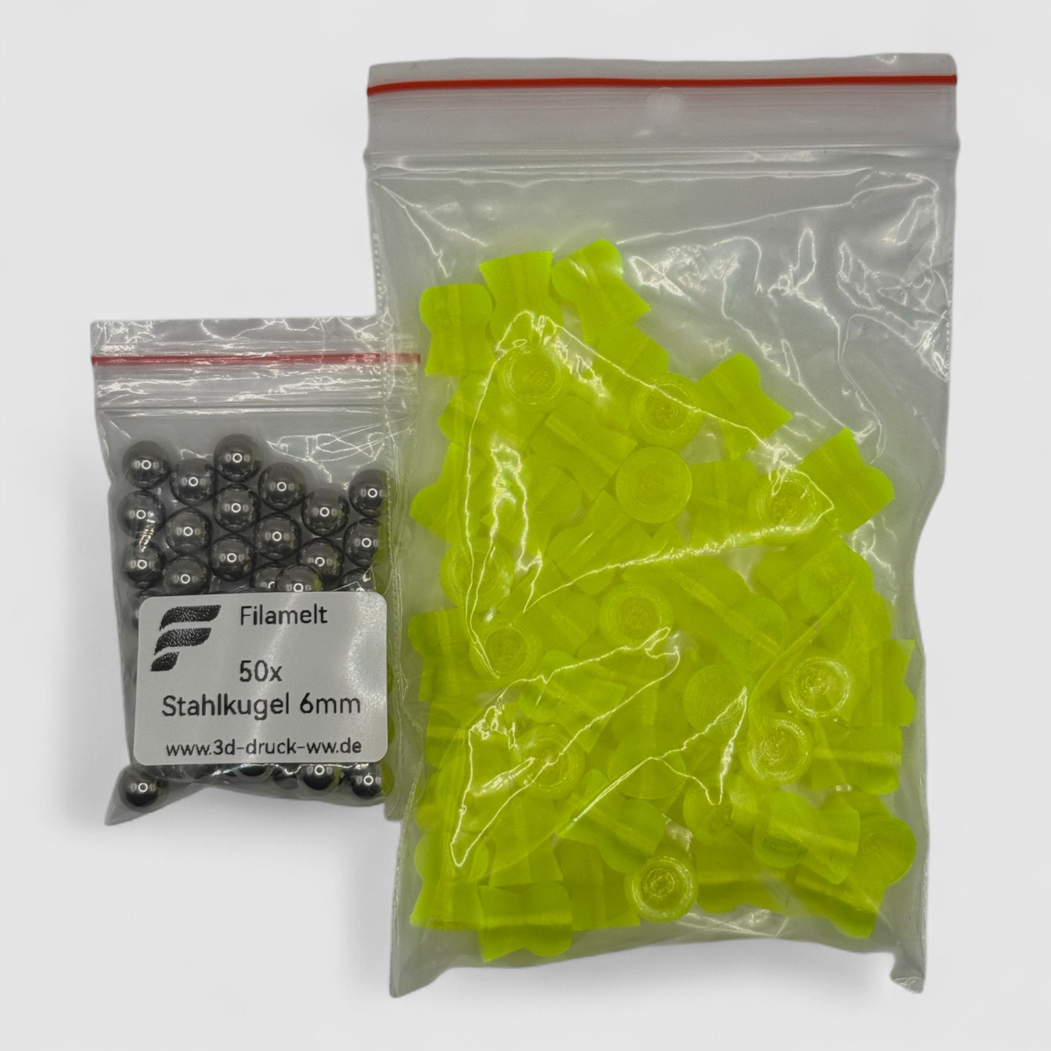 50x low-power diabolos, 9mm, CAL .357, reusable, AEA HP Max
