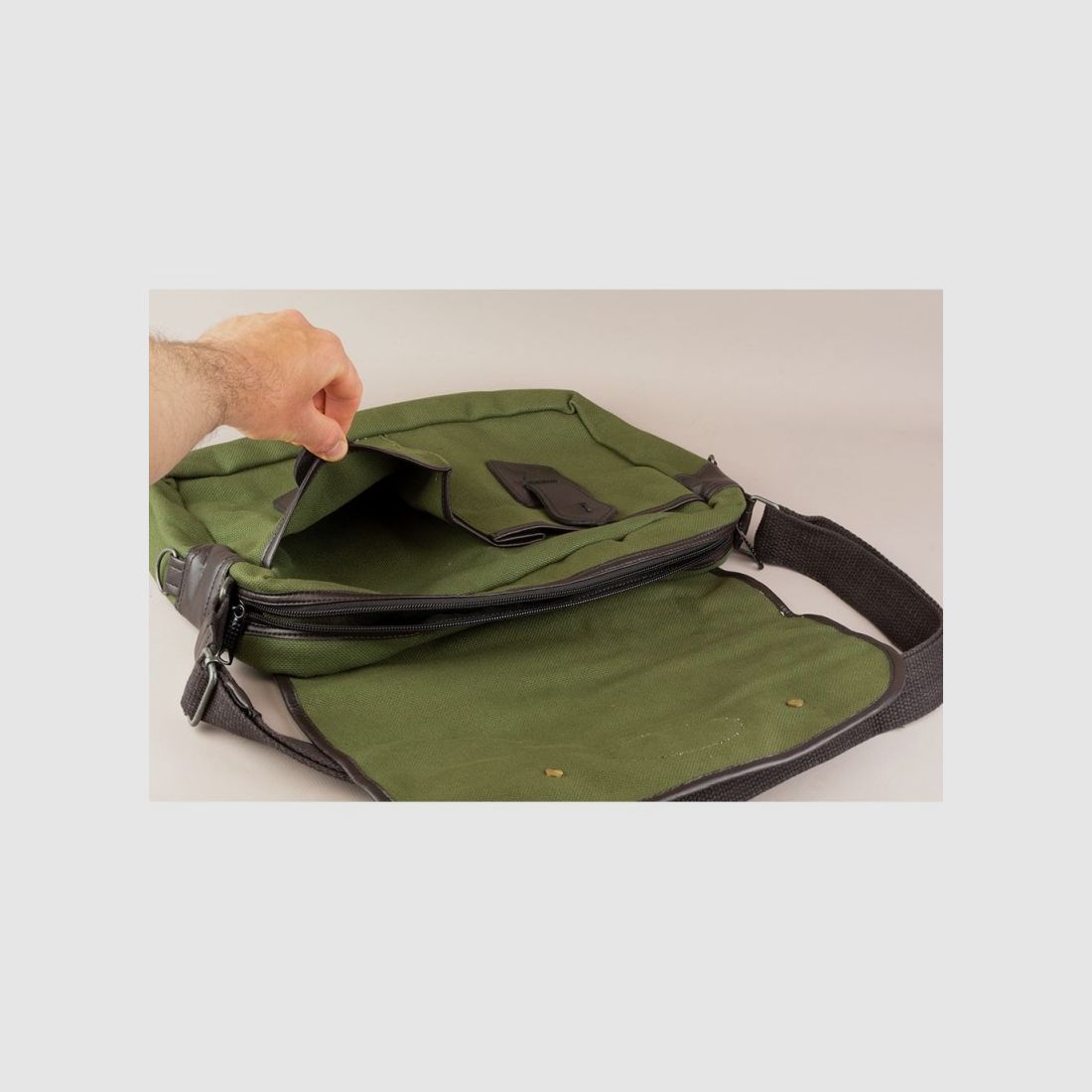 Multifunktions Tasche aus Leder und Cordura Cazorla, Bild 10 von 15