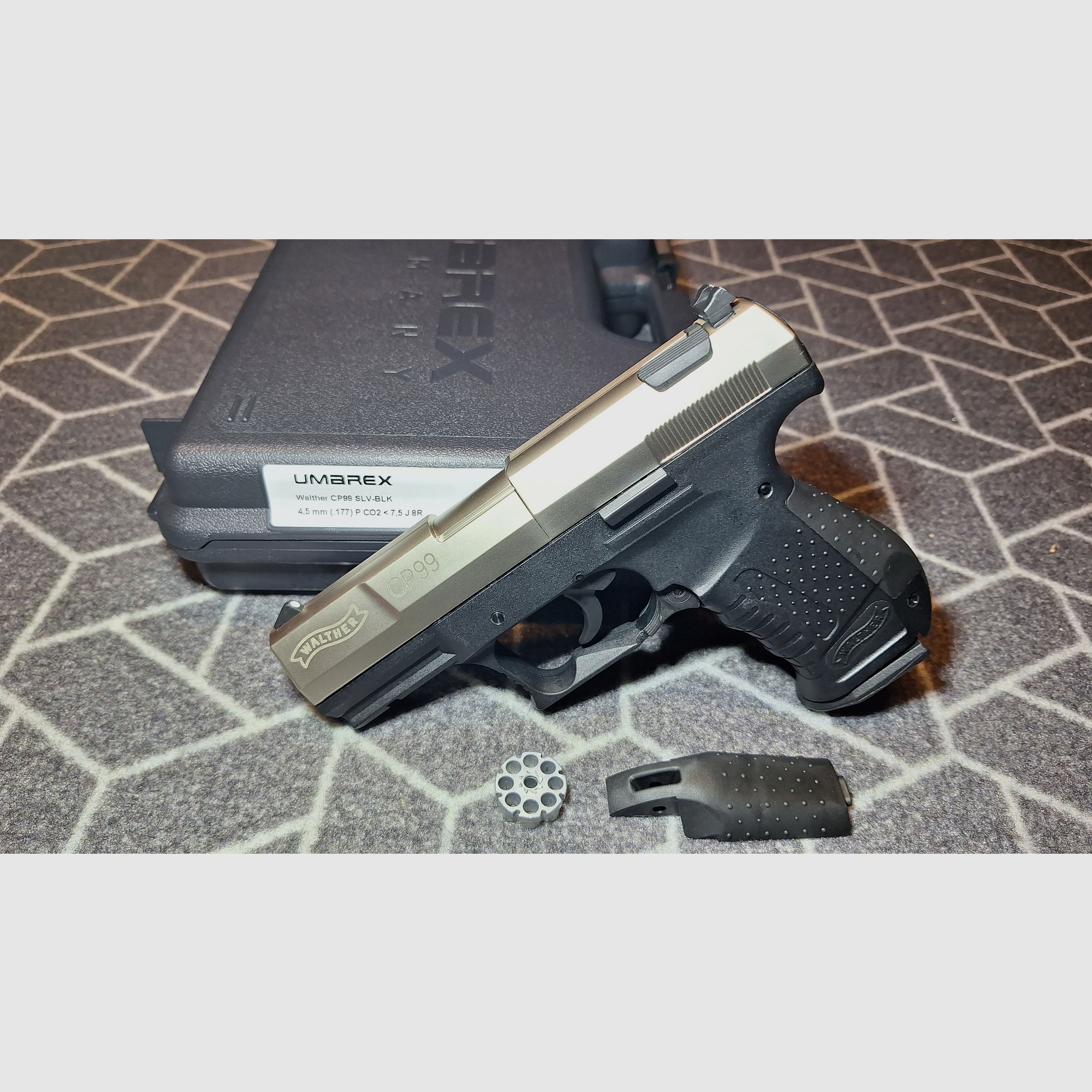 Walther CP99 Nickel 4,5 mm Diabolo CO2-pistool NIEUW!