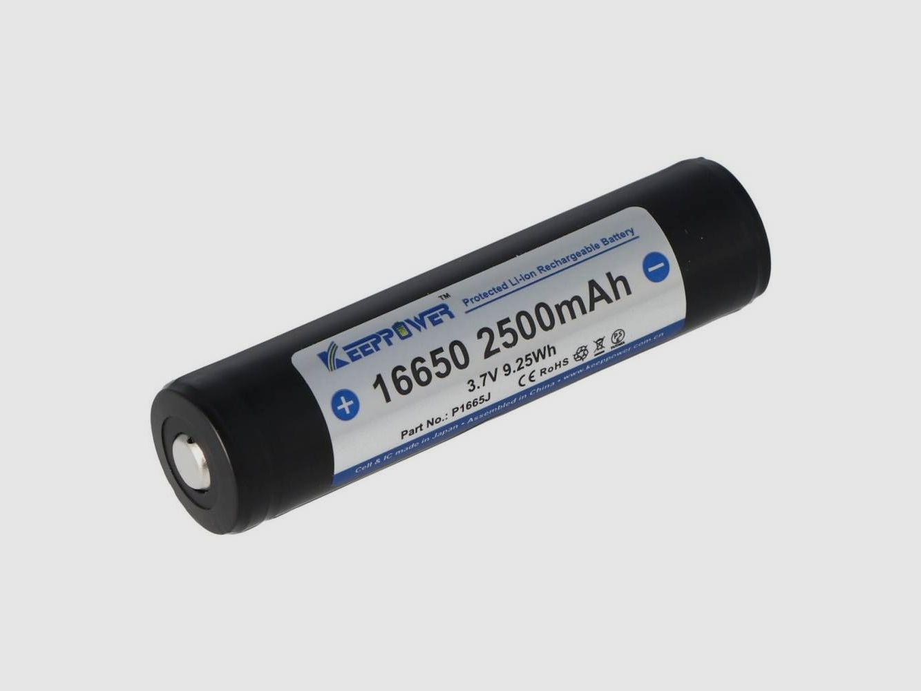 Keeppower 16650 Li-Ionen Akku 3,7V 2500mAh für Nachtsichtgerät