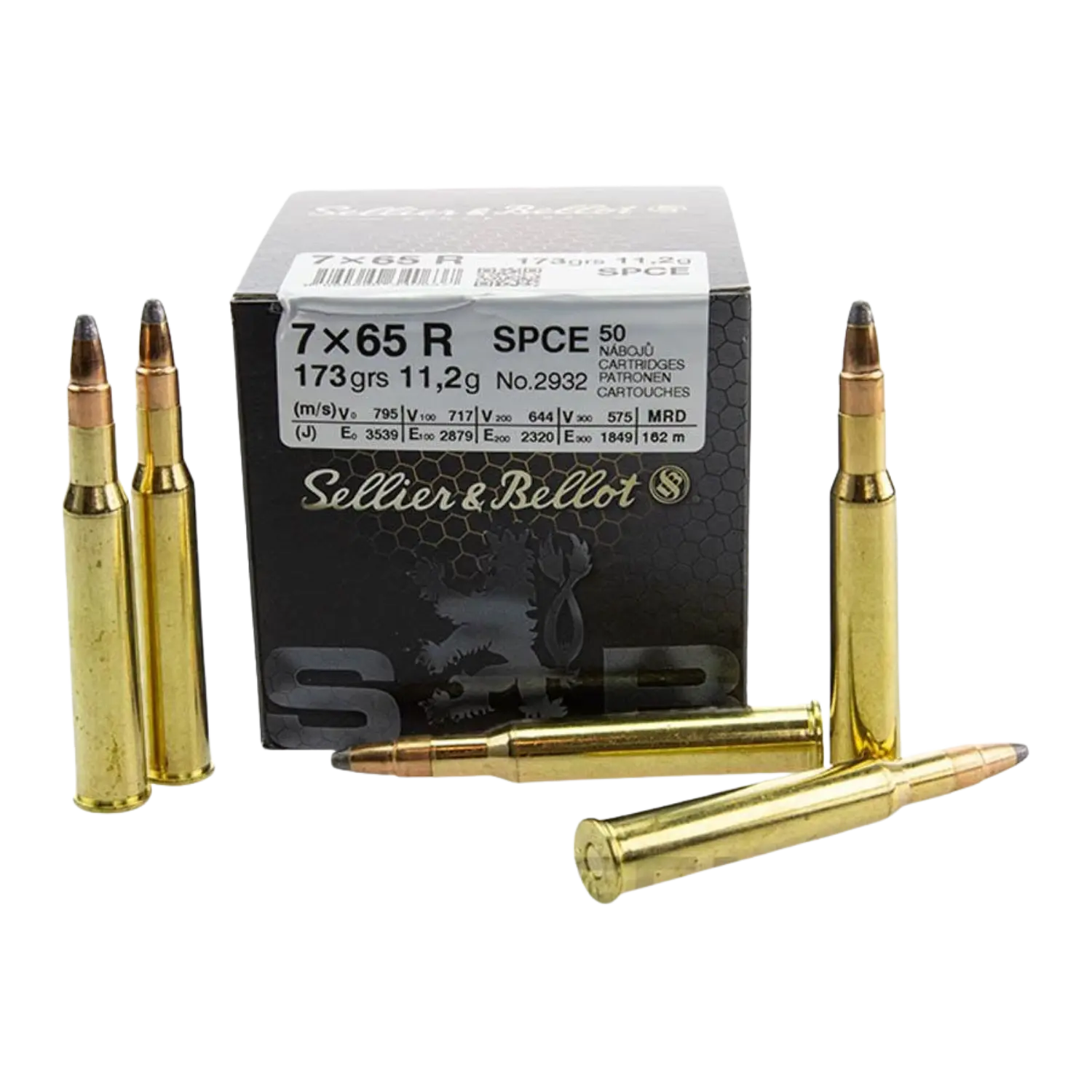 S&B 7x65R Teilmantel SPCE 173grs 50 Schuss