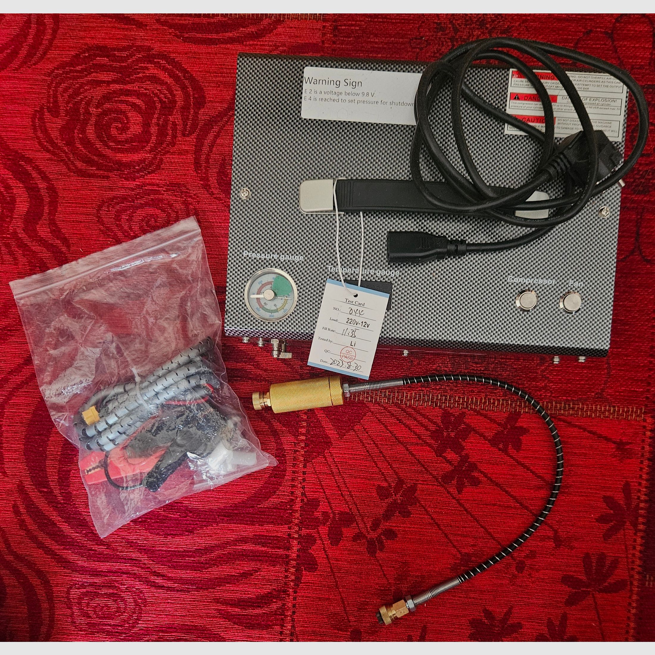 Compressore ad alta pressione 310 bar disattivabile con accessori