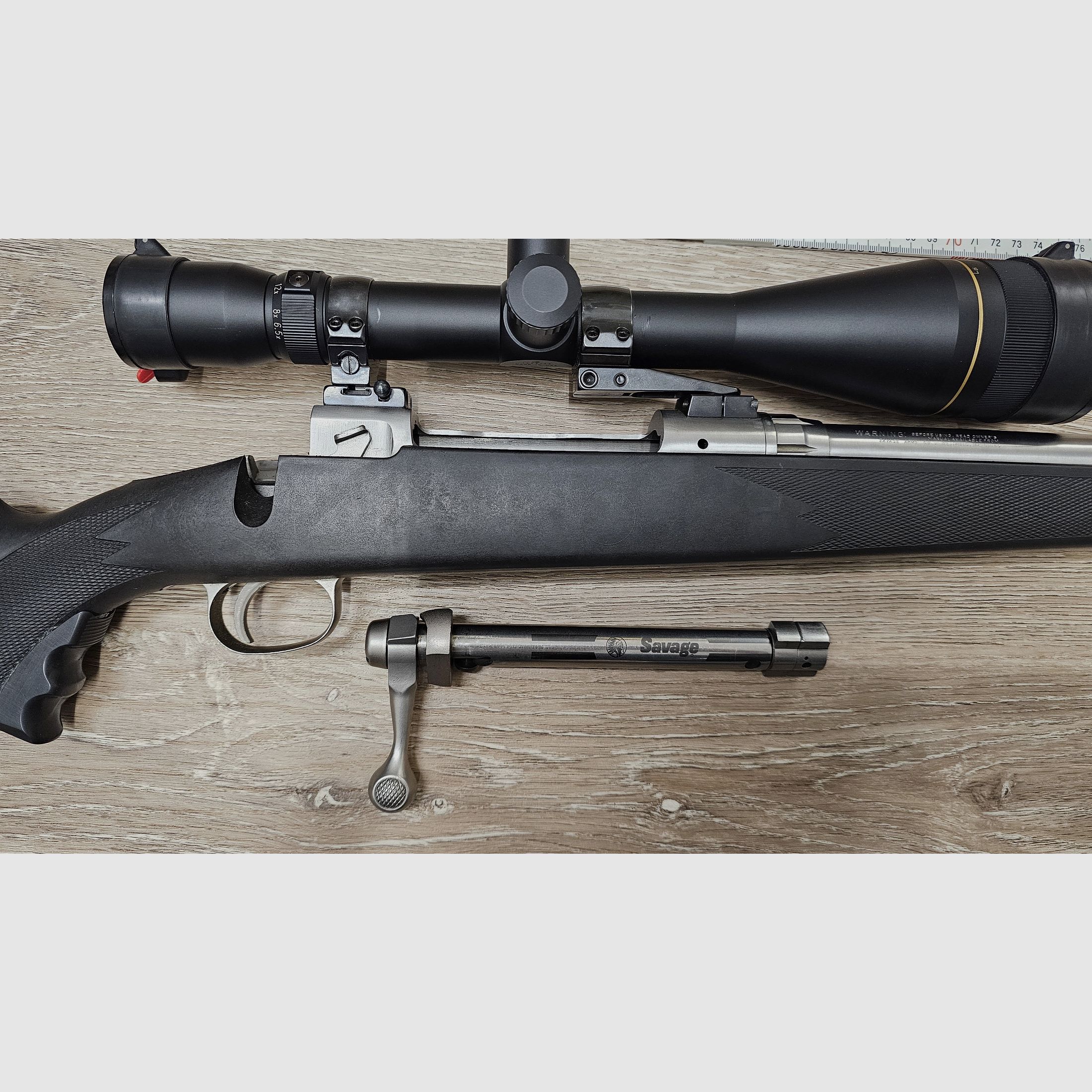 Fucile a ripetizione Savage Modell 116 calibro .338 WinMag con Leupold VARI-X III 6.5–20x50mm LR su montaggio girevole