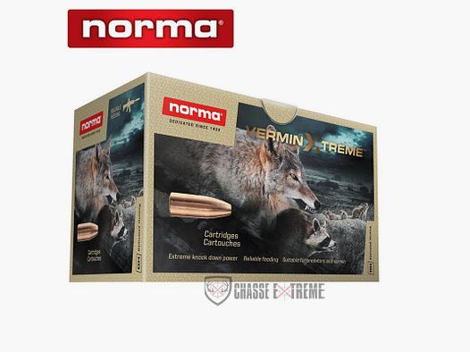20 Munitions NORMA Cal 222 Rem 55Gr Vermin Xtreme