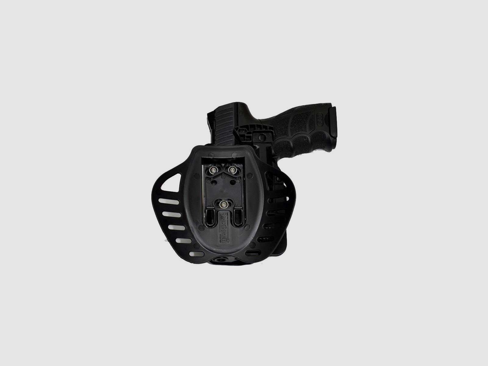 Kydex Gürtelholster mit Schnellsicherung Rechtshänder- Glock 19/23/25/32/38
