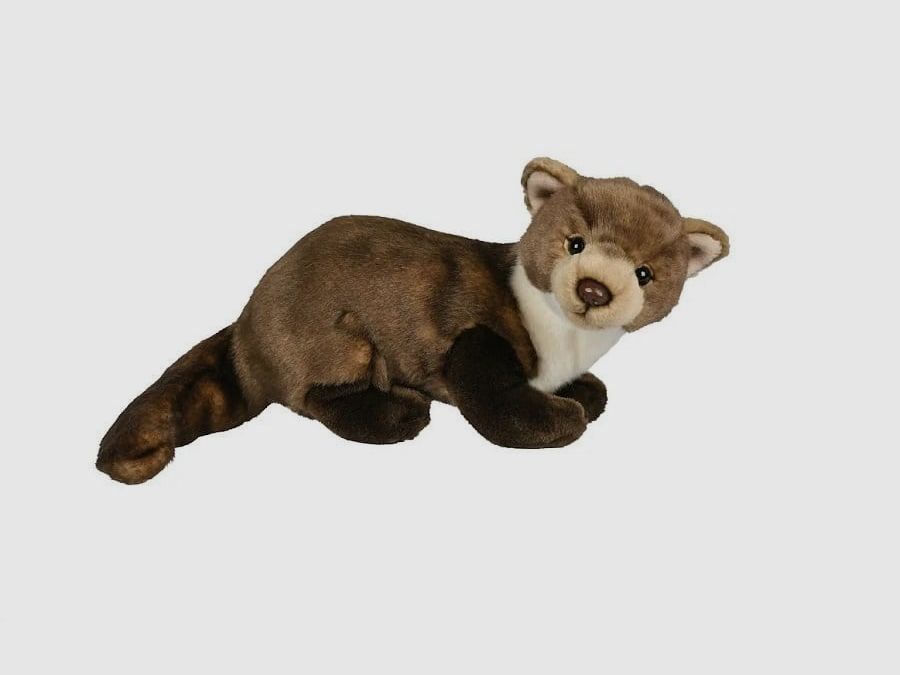 LivingActive Plush Marten 28 cm – Realistic Forest Animal Plush Toy