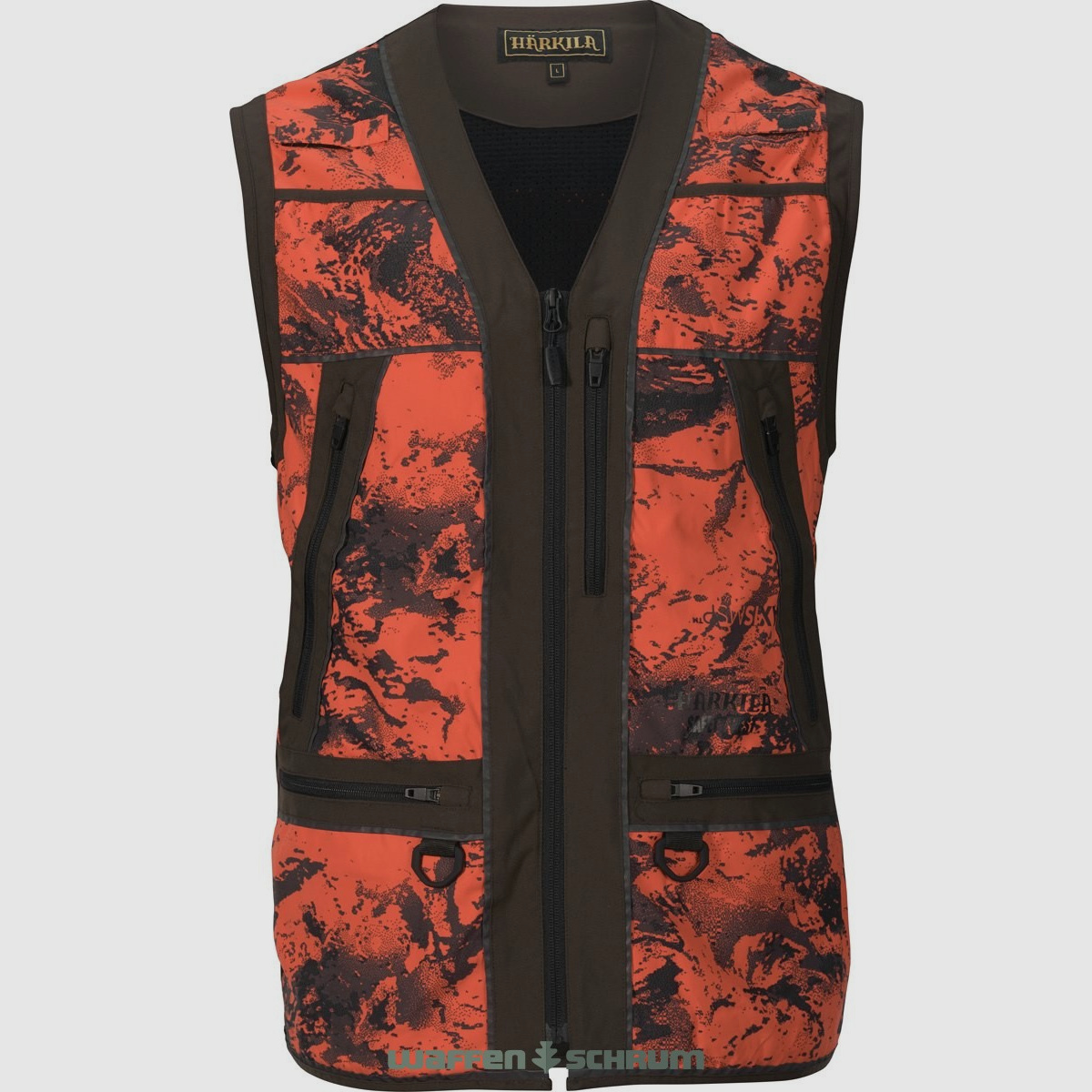 Kamizelka sygnalizacyjna Härkila Wildboar Pro Safety Axis MSP® Pomarańczowy Blaze/Cień brązowy