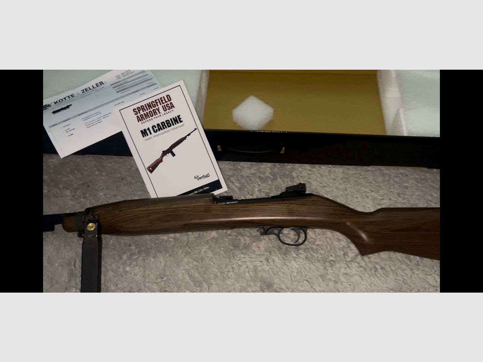 King Arms M1 Carbine Vollmetall Echtholz CO2 BlowBack 6mm BB