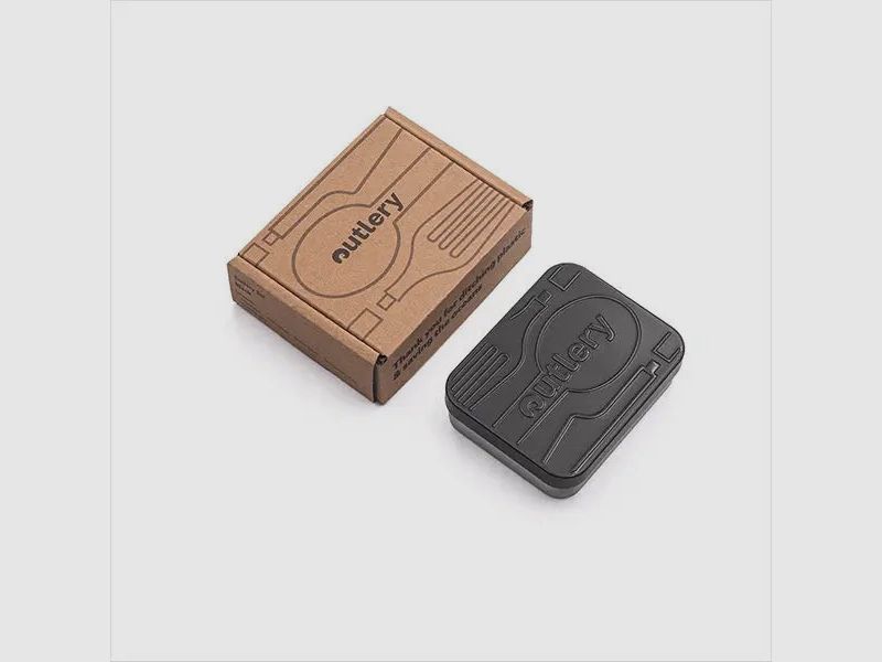 Outlery Reisebesteck-Set, Edelstahl, Taschenformat