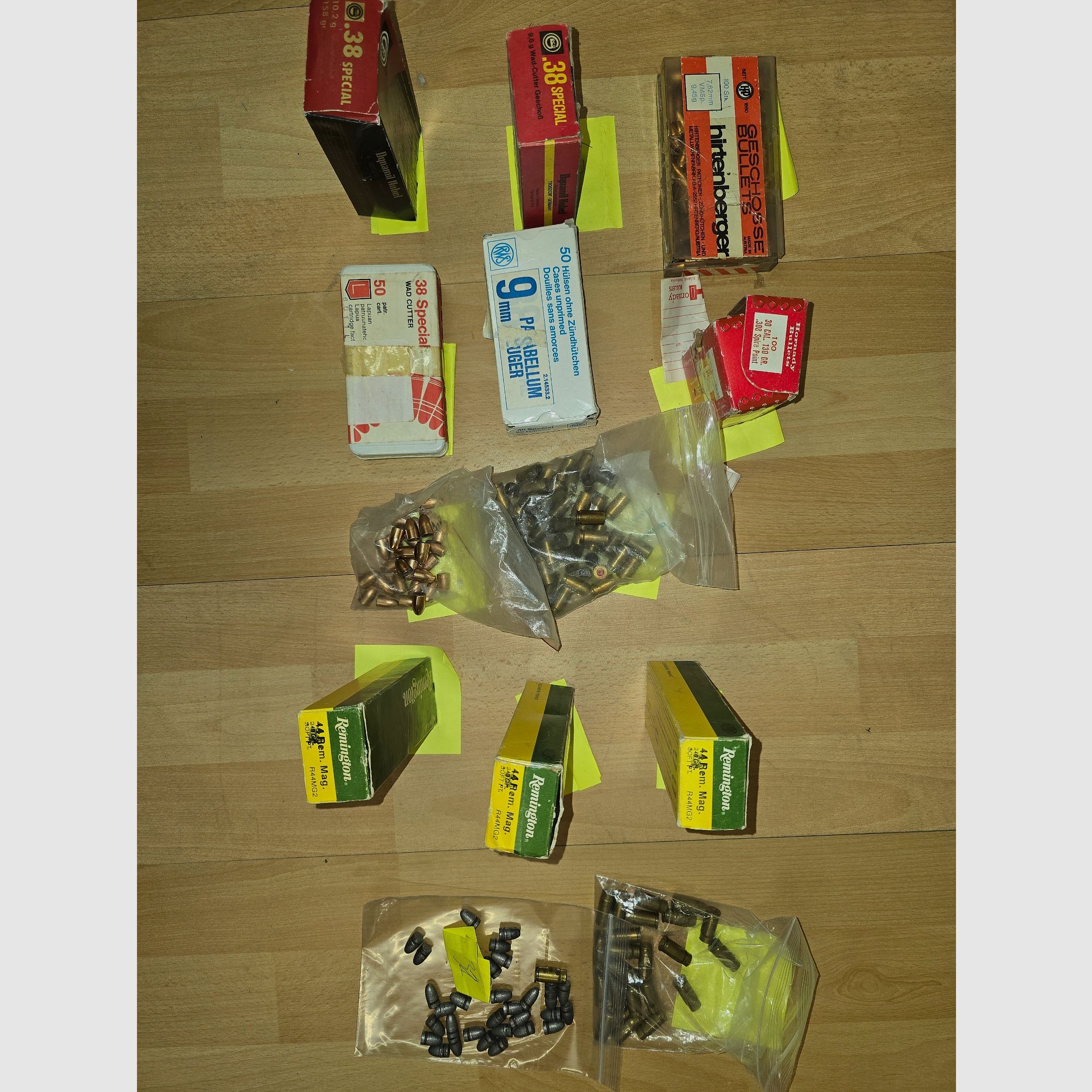 Conjunto de balas nuevas y casquillos usados/nuevos sin cápsulas