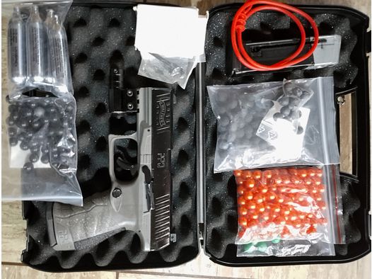 RAM Walther PPQ  .43 m2 Tungsten Gray 2 Magazine Laser CO2 Rubberballs Fastballs Paintballs usw