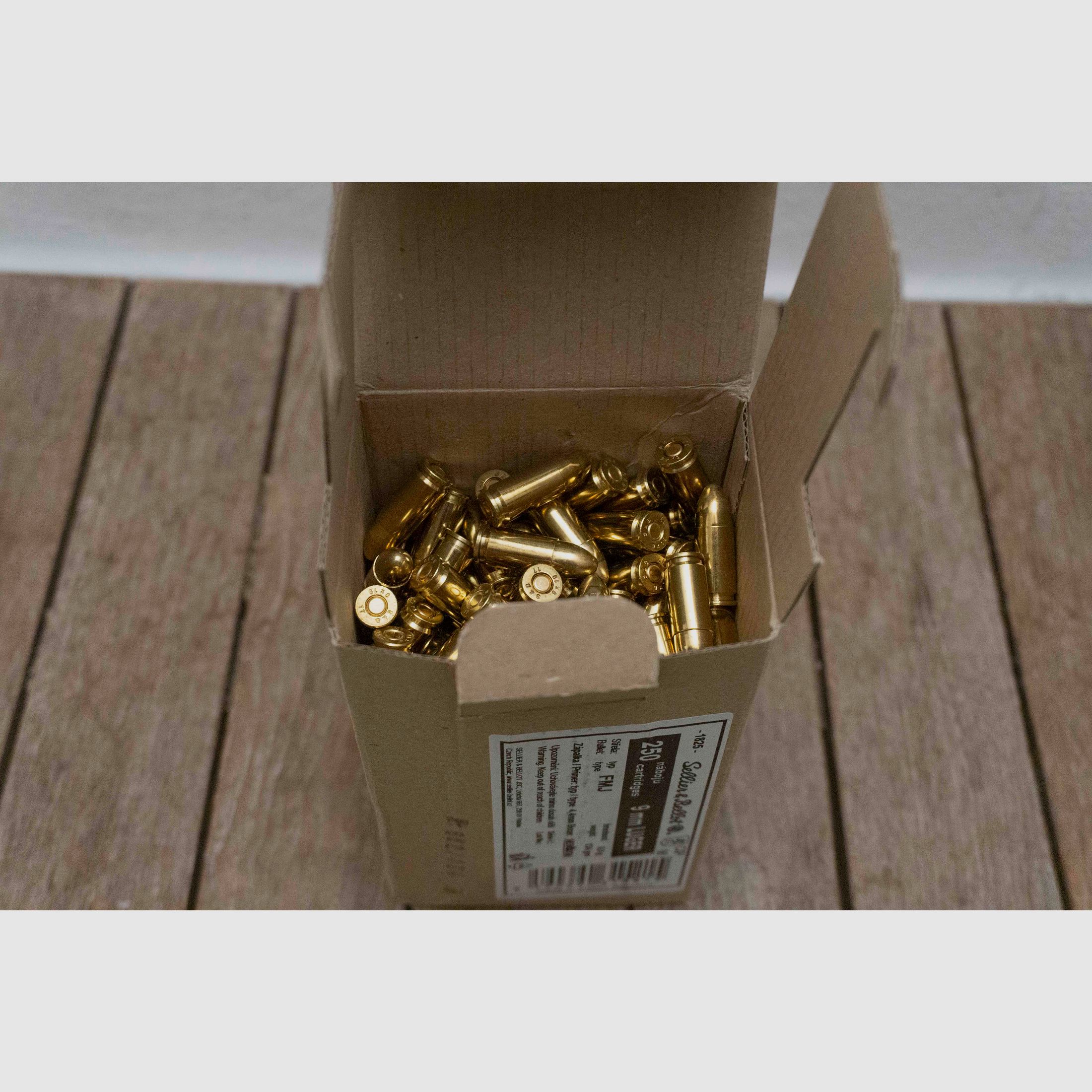 9 mm Luger Vollmantel 8,0g/124grs. Sellier & Bellot - 250 Schuss