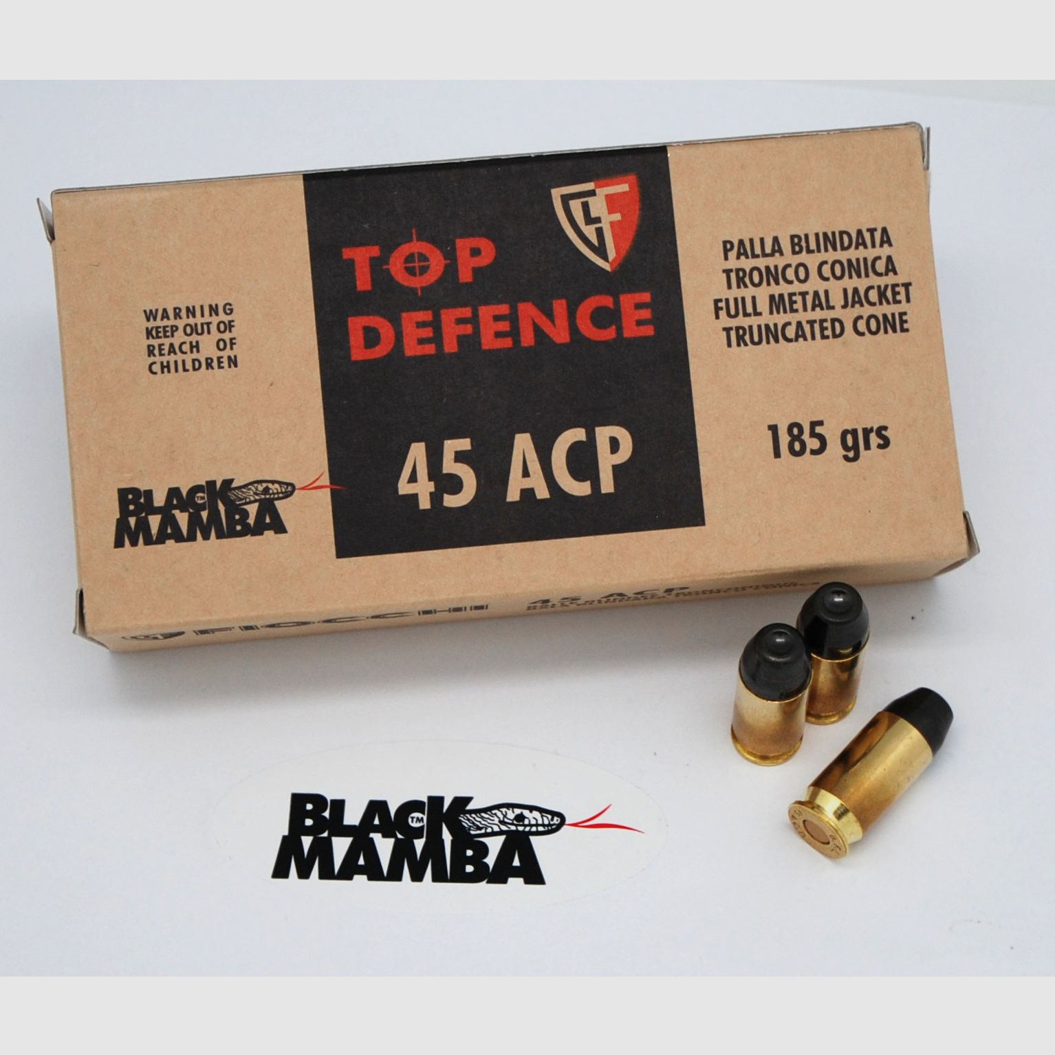 45 ACP FIOCCHI FMJTC BM 185 grs Black Mamba