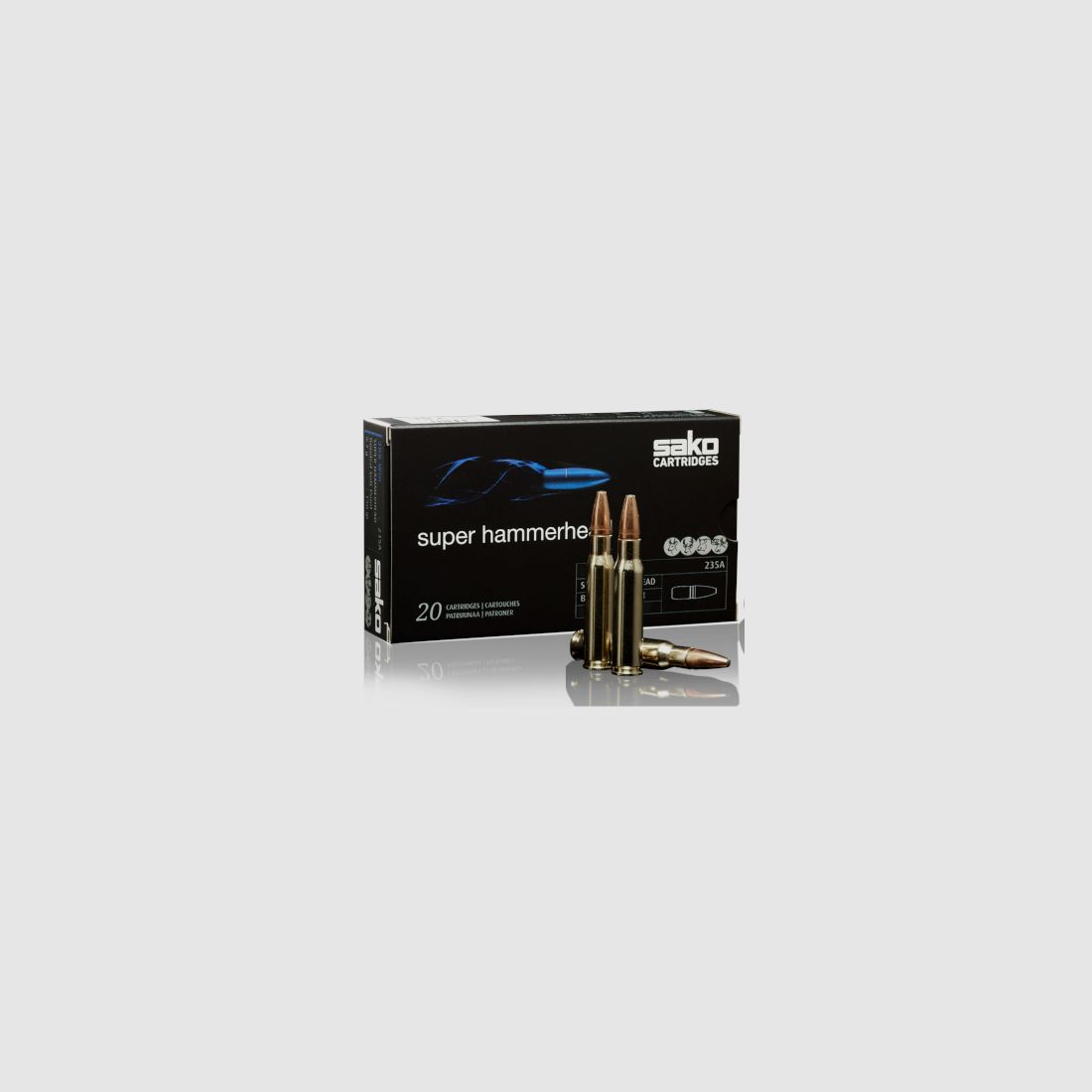 SAKO LTD – Metalen Patronen – SUPERHAMMERHEAD 180GR, afbeelding 1 van 2