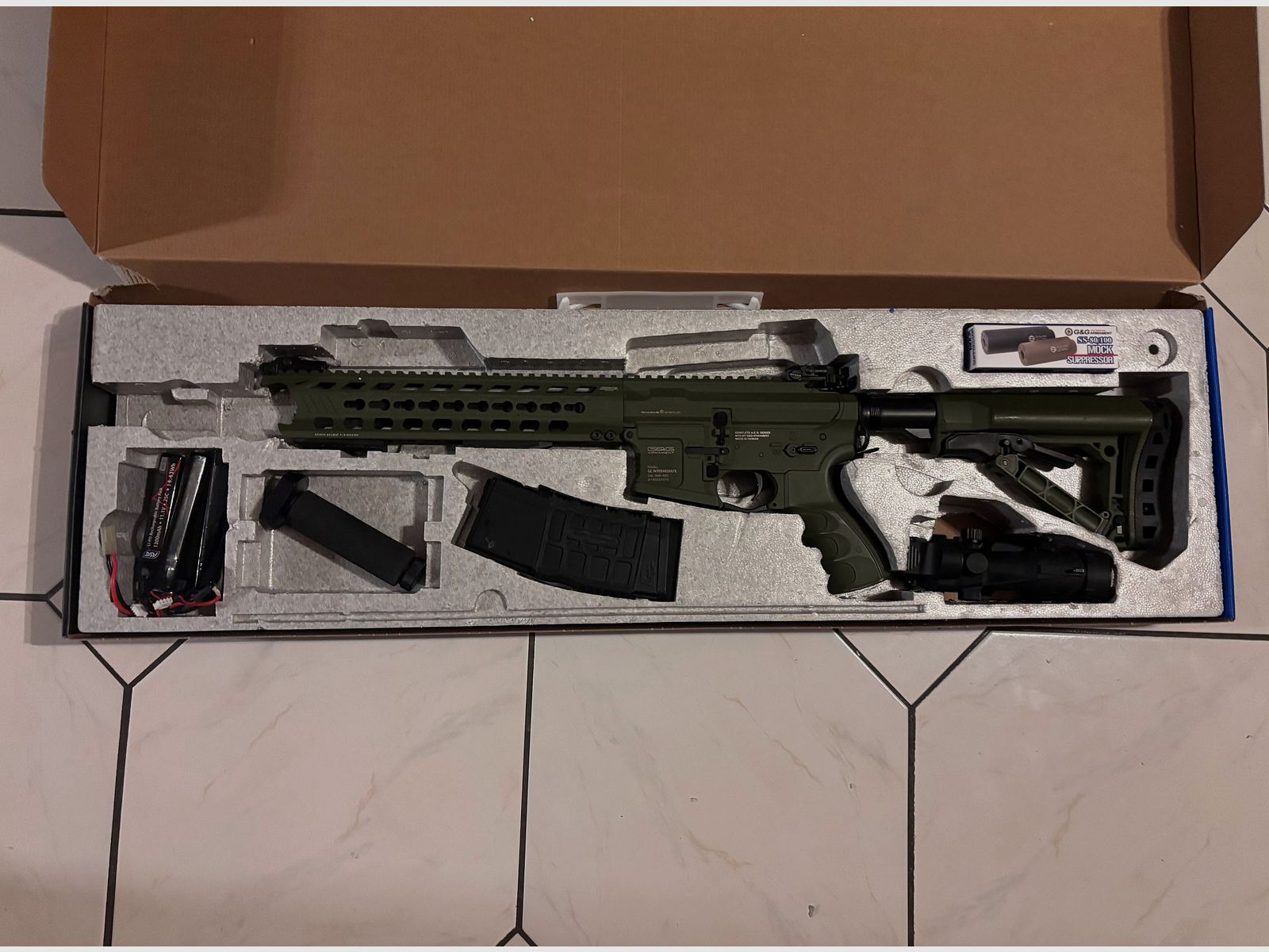 G&G GC16 Predator mit ETU in Hunter Green Airsoft S-AEG  ab 18 mit Zubehör