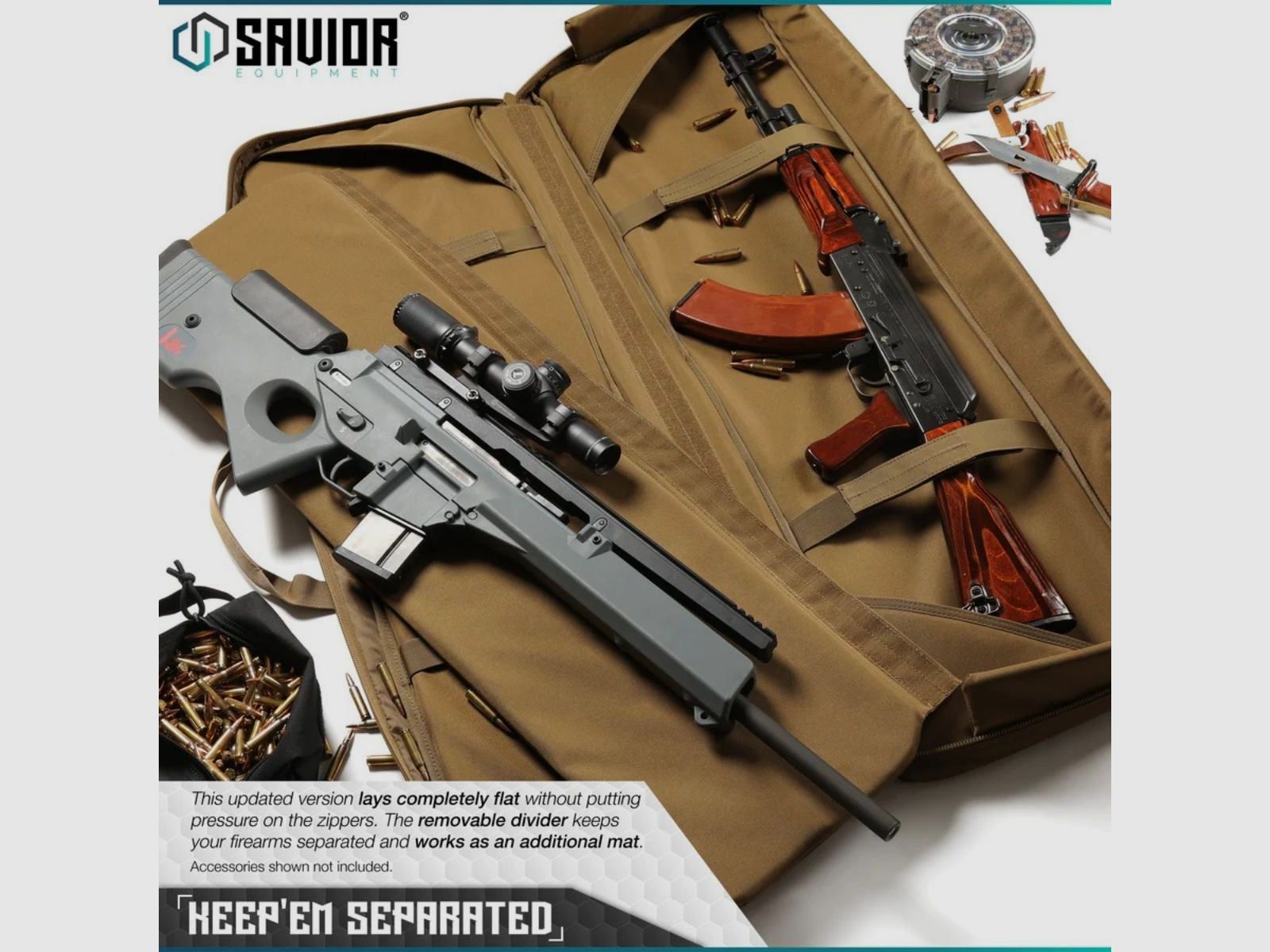 Savior - Double Rifle Bag - American Classic - 51" - Tan - RB-5112DG-V1-TN, image 3 of 6