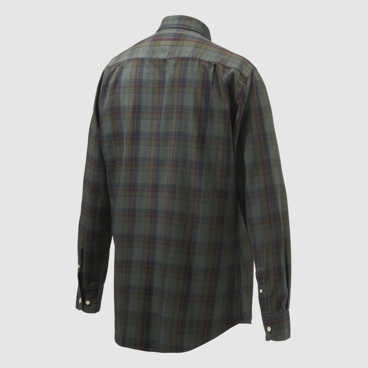 BERETTA Wood Button Down Hemd Green & Red Overd. Moss