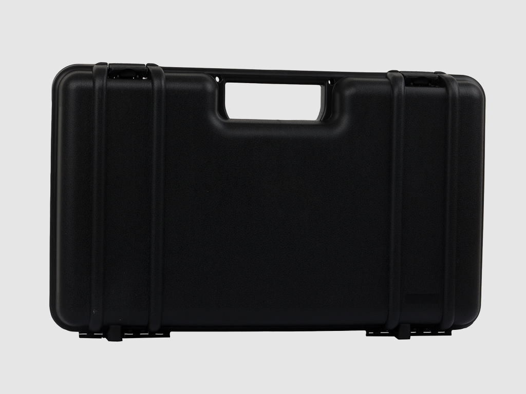 Pistolenkoffer Transportkoffer 48 x 30 x 9,5 cm sehr robust mit VerstĂ¤rkungen Noppenschaumeinlage schwarz