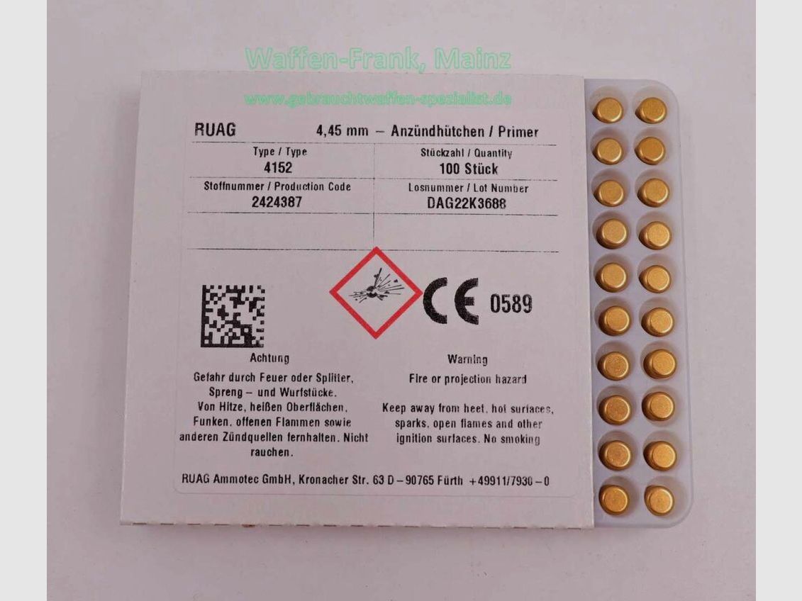 Geco - Fürth Small Pistol #4152 100 piezas