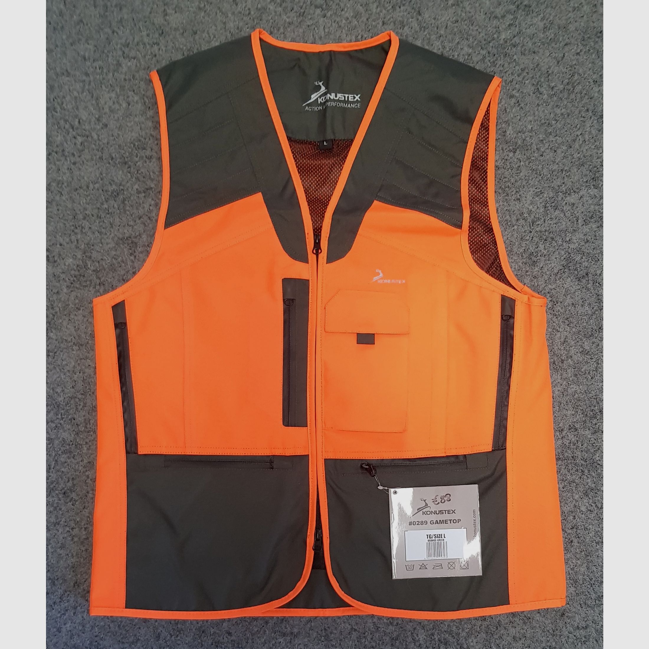 KONU HIGH VISIBILITY VEST ORANGE/GREEN