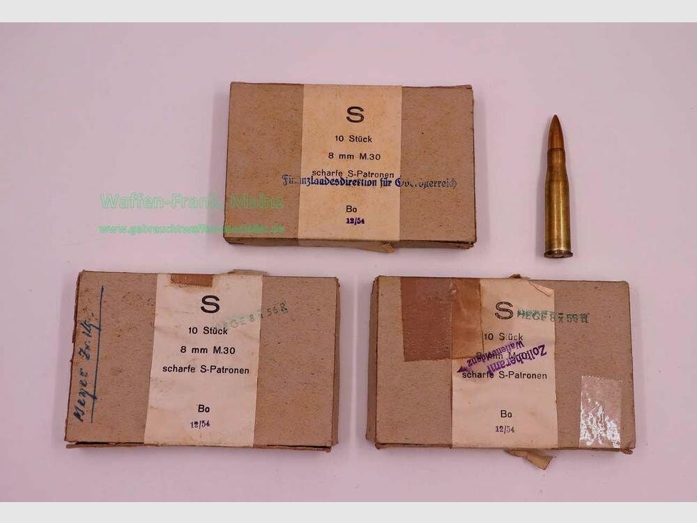 Hirtenberger / Österreich Büchsenpatronen 8x56 R Steyr