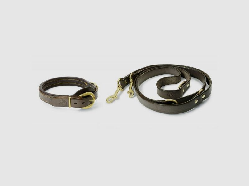 PUMA Leder- Hundehalsband + Leine