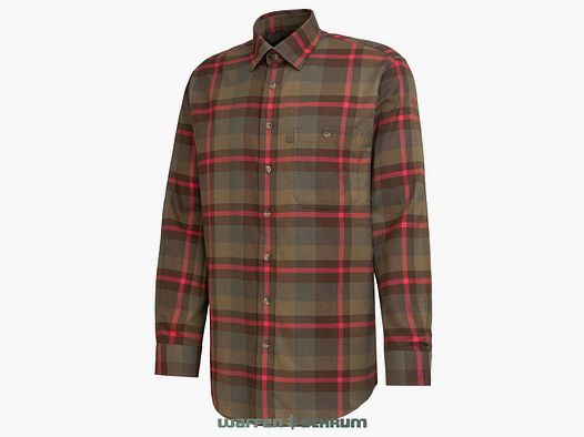 Böcker Chemise Flanelle Waidi Olive à Carreaux