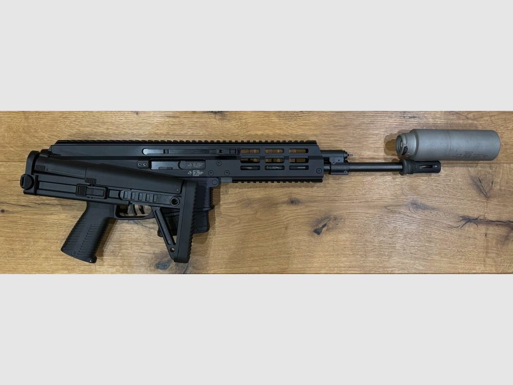 Brügger & Thomet APC308 PRO Carbine mit optionalem RBS QDM Schalldämpfer