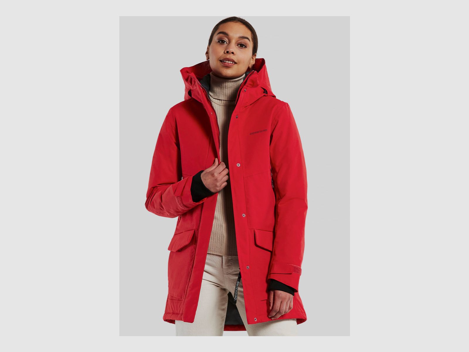 DIDRIKSONS Damen Parka Frida 5 Dark Pomme Red