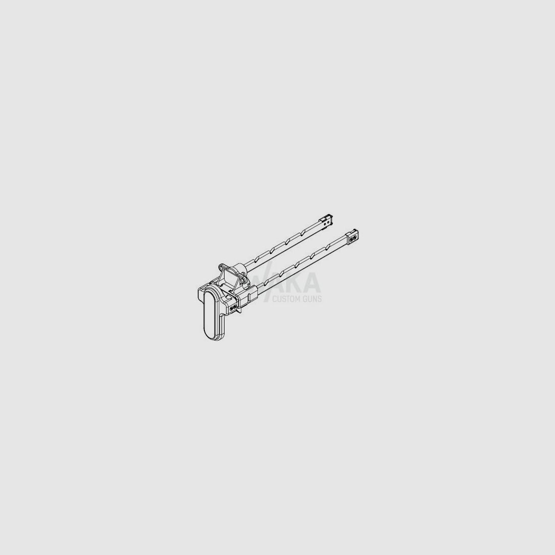 B&T Teleskopschulterstütze für MP5K/SP5k, in 5 Positionen längenverstellbar, inklusive Puffer