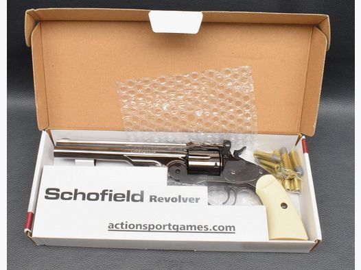 Co2 Revolver ASG Schofield 6" Silber-Grau 4,5 mm Diabolo, gebraucht, sehr gut