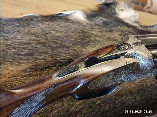 Merkel double-barrel shotgun 12/70