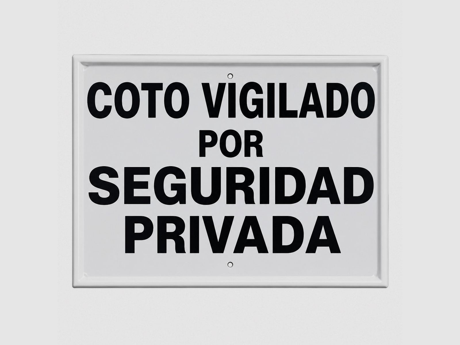 Schild Überwachtes Jagdgebiet durch Sicherheitsdienst Spanien 50x33 cm