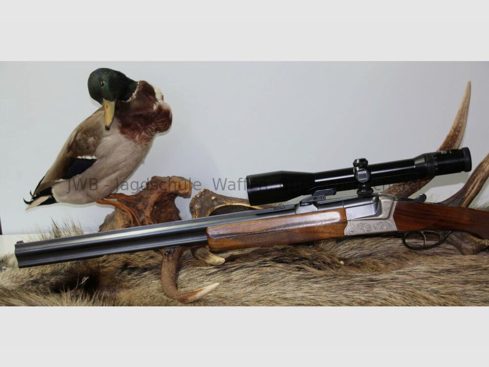 Bockbüchsflinte Krieghoff Teck z podwójnym zamkiem Bock z wymiennym lufą 12/70;.30RBlaser