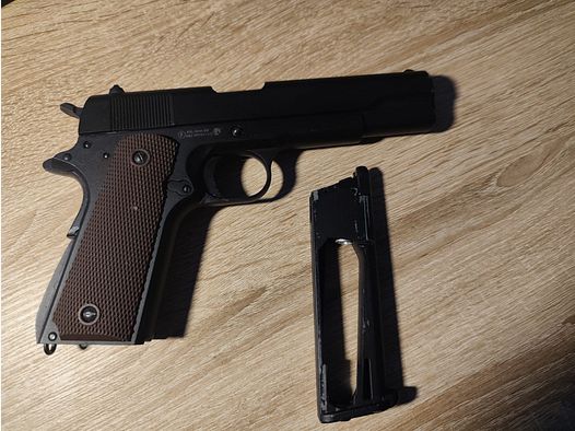 KLI M1911-A1 Vollmetall CO2 BlowBack 6mm BB schwarz
