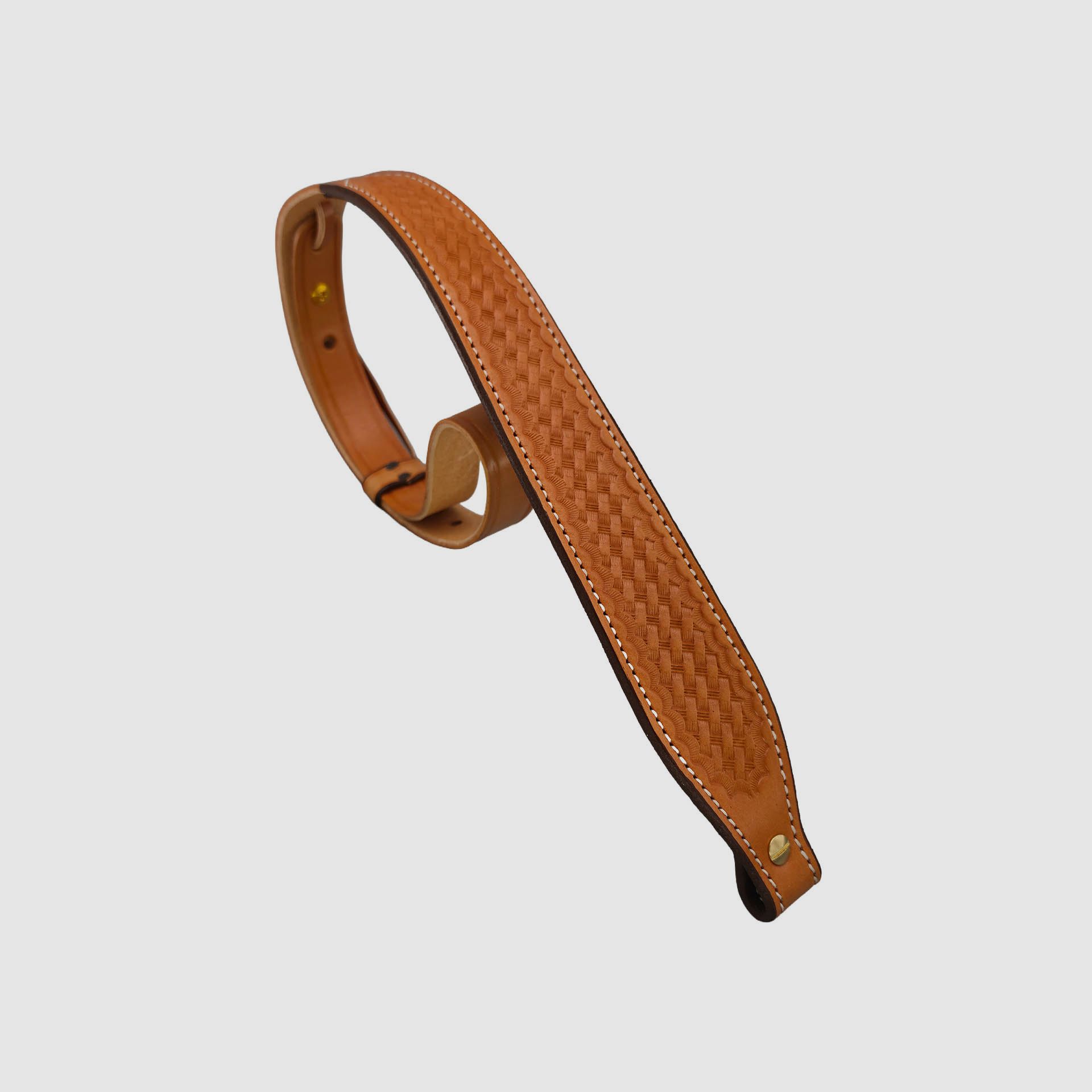 Geweerriem zonder riembeugel Bruin Basketweave