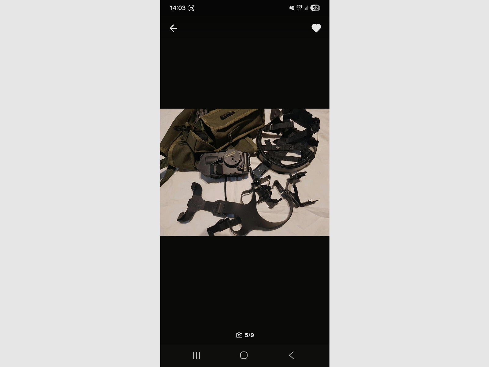 Nachtzichtversterker met helm- en hoofdbevestiging