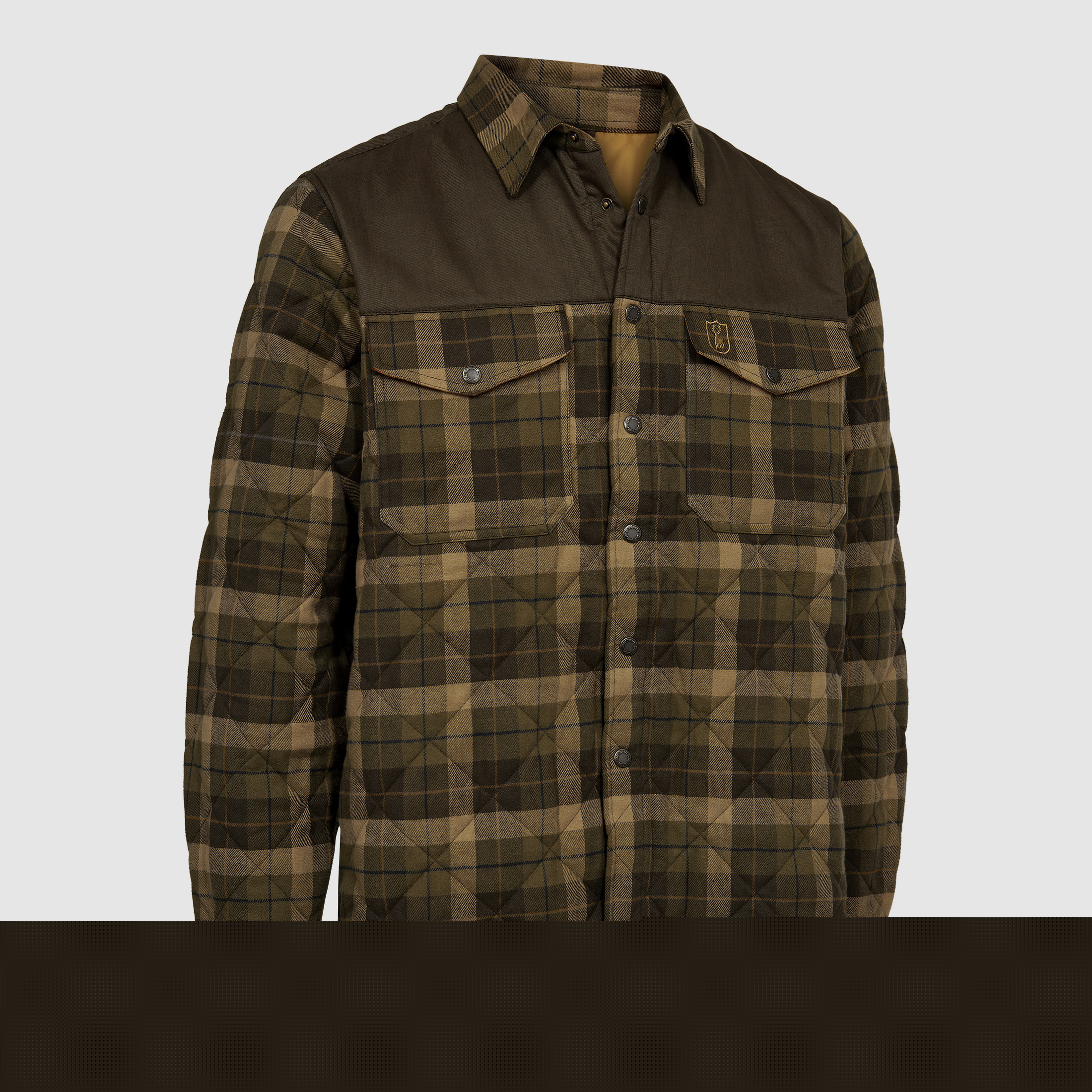 Elbert Gefütterte Hemdjacke - Brown Check – Größe: 3XL