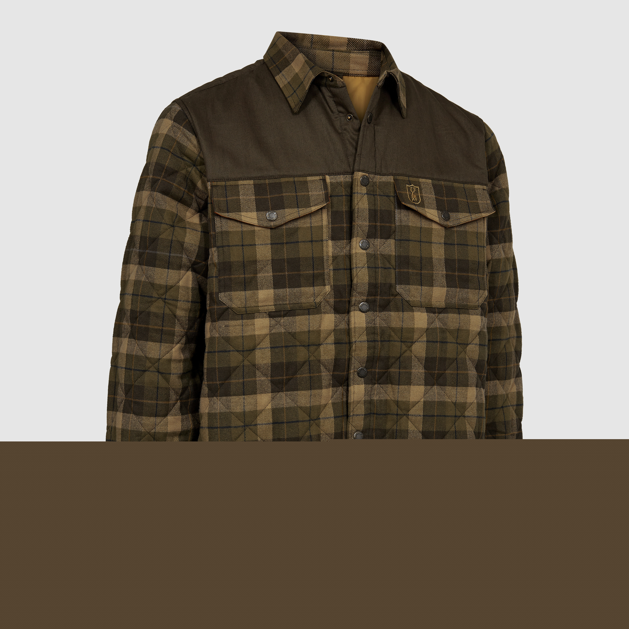Elbert Gefütterte Hemdjacke - Brown Check – Kleidergröße Herren: 6XL
