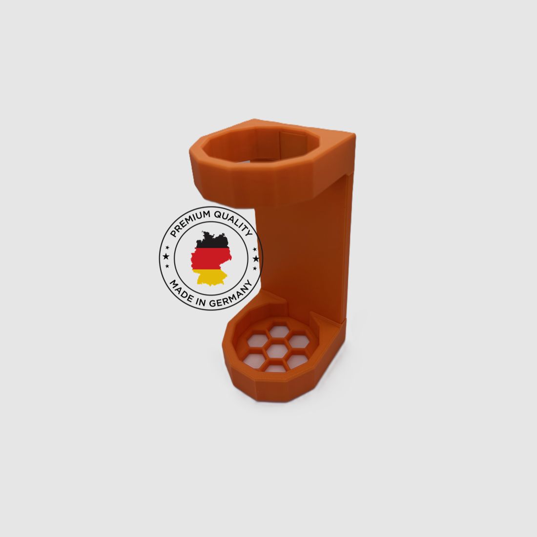 Magnetyczny uchwyt na tłumik do 56mm POMARAŃCZOWY | Uchwyt na tłumik do szafy na broń