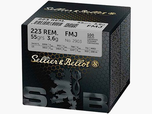 .223 Rem. Vollmantel BT 55.grs Sellier & Bellot
