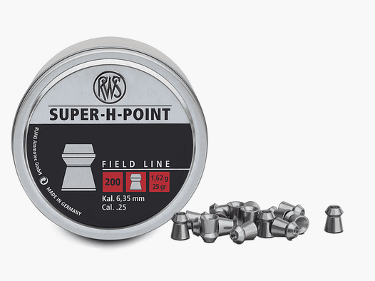 RWS FIELD-L S-H-Point Diabolo 6.35 mm 1.62g 200 pcs