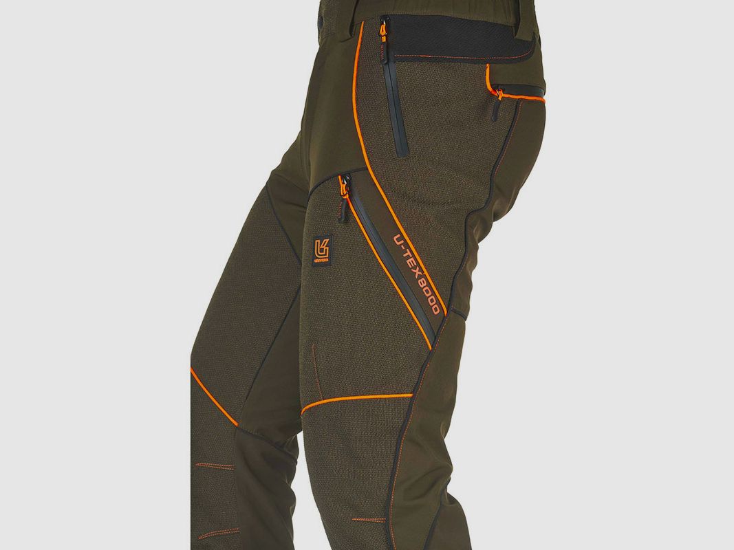 PANTALON – UNIVERS – CHASSE TECH 6 U-TEX Vert/Orange, image 5 sur 6