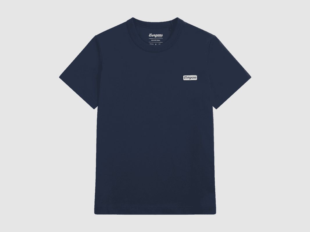 Bergans Logo Cotton Tee Women Navy Blue M