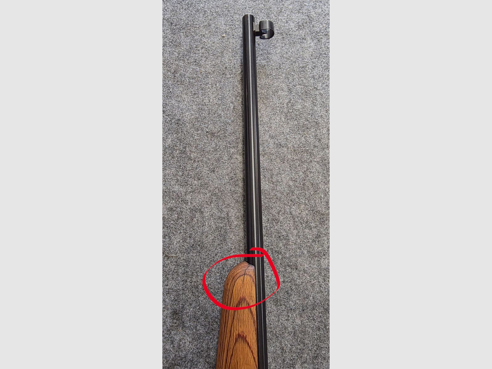 calcio in legno laminato Haenel Mod. 3.102 con grilletto fine qualità Q1 sicura in bachelite carabina ad aria compressa Kirmes calibro 4.4mm, immagine 10 di 10